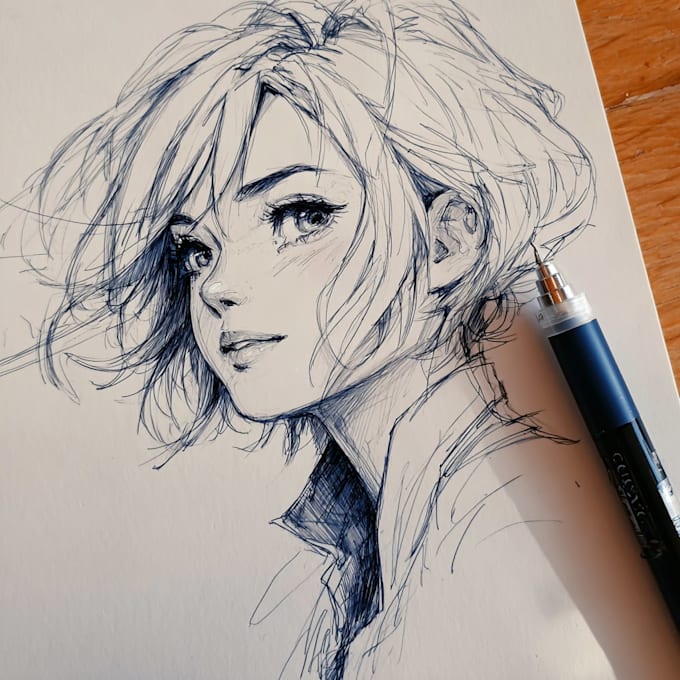 Draw beautiful anime art illustration by Lomatjies | Fiverr