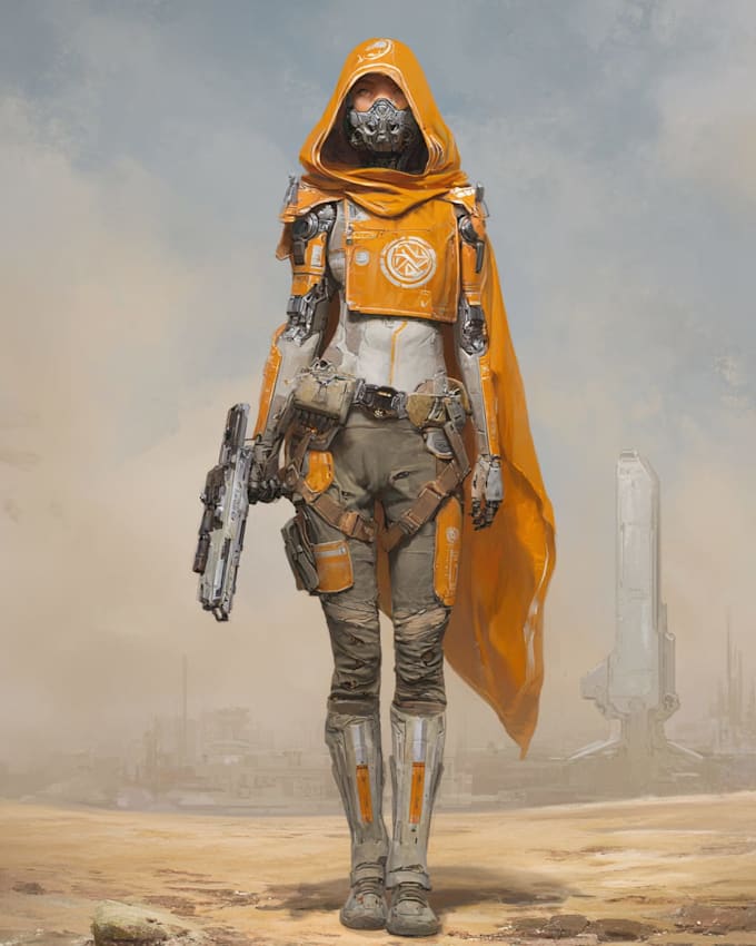 Do a sci fi character illustration or sci fi character art by ...