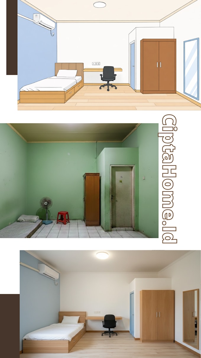 create an interior design visualization for your existing room