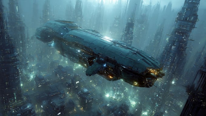 create high quality concept art for spacecraft vehicles and spaceships