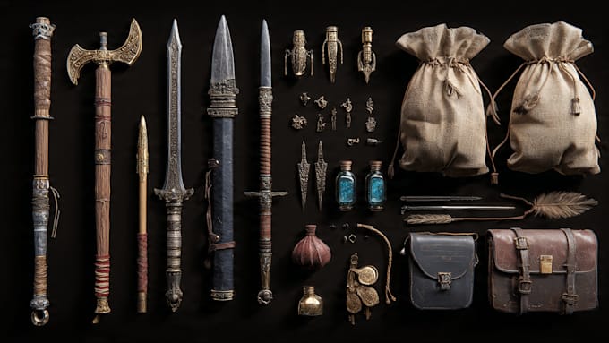custom dnd weapons, magic items, and fantasy equipment