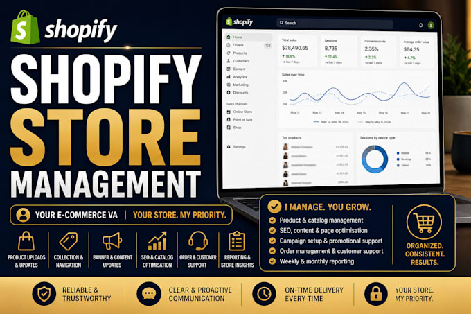 manage your ecommerce store operations for a week or month