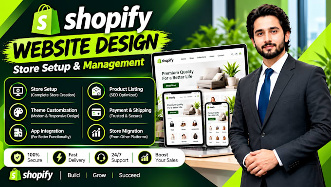 design shopify store, set up shopify website, shopify dropshipping store