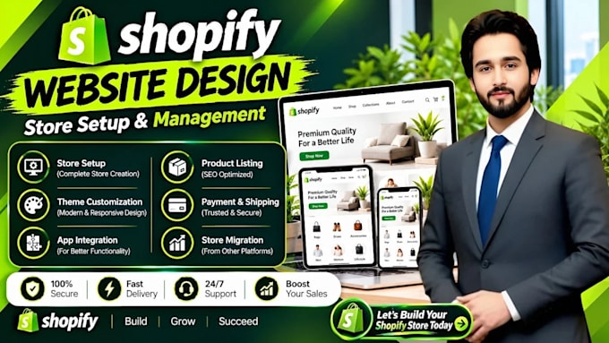 design shopify store, set up shopify website, shopify dropshipping store