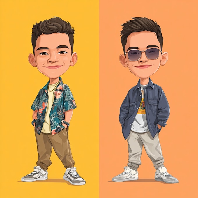 make big head cartoon caricature from your face