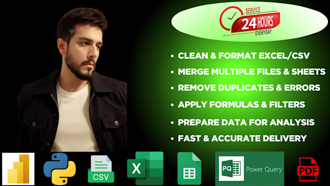 clean, organize and merge excel CSV files and data