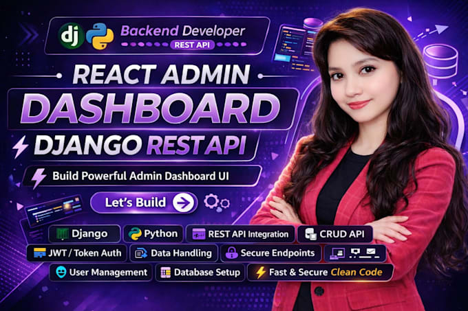 build react admin dashboard with django API