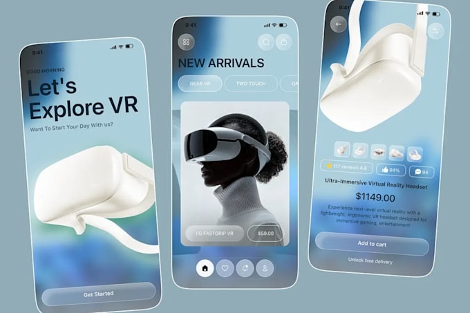 develop mobile VR ar xr apps games using unity unreal