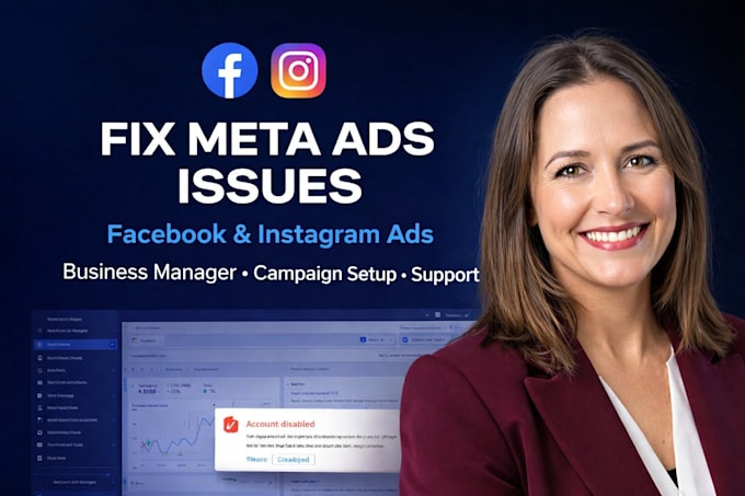 fix issues setup facebook meta ads campaign business account support manager