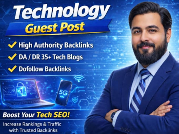 do technology guest post with high da backlink on technology blog