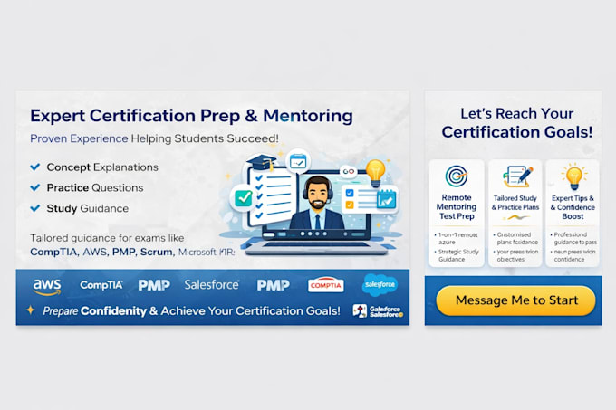 help you in AWS, comptia, pmp, scrum and IT certifications