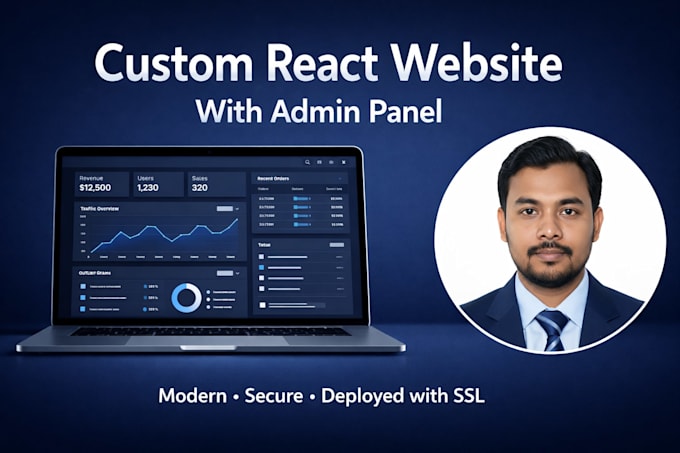 build a modern business or portfolio website in react