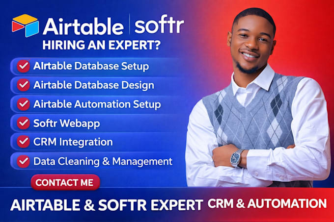 setup airtable n8n automation design softr webapp database as make com expert