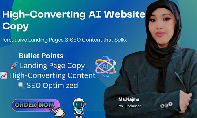write professional ai website copy that converts