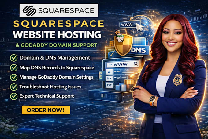 squarespace website hosting,godaddy domain dns record mapping technical support