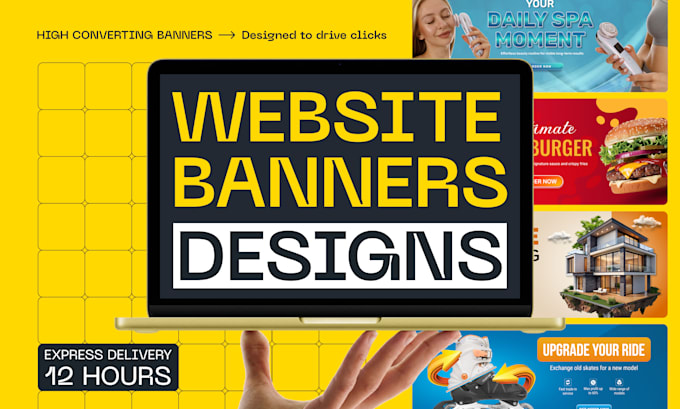 design website banner, web slider, and shopify banner