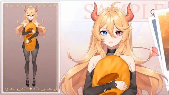 draw and rig a custom vtuber model, live2d rigging in anime style for streaming