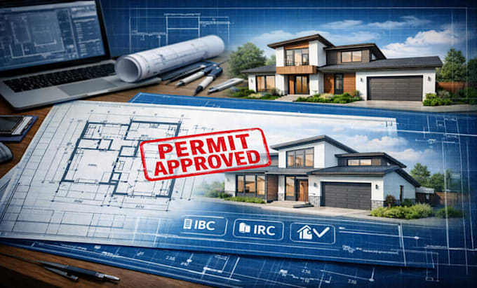 Create building permit drawings ibc irc zoning compliant in adu permit ...