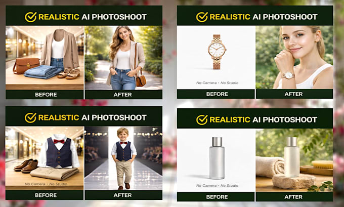 create realistic ai photoshoot images