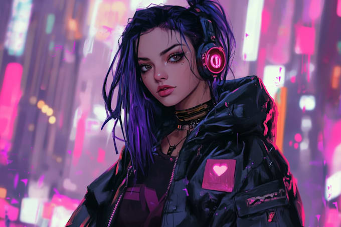 design fantasy and cyberpunk character
