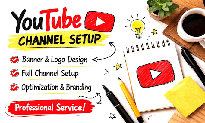 create and set up a professional youtube channel with branding