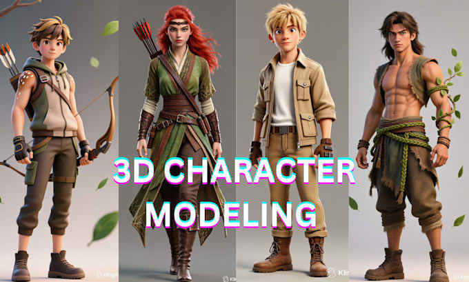 Create 3d character model for game, animation by Burger_hood | Fiverr
