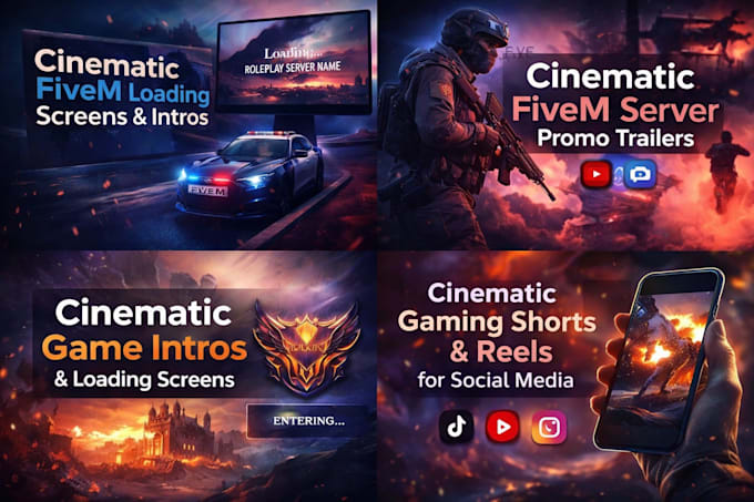 create cinematic fivem loading screens and intro videos