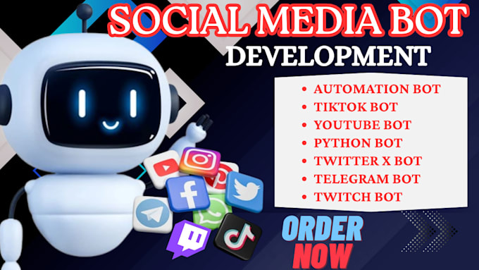 create automated tiktok bot, social media live streaming bot and youtube bot