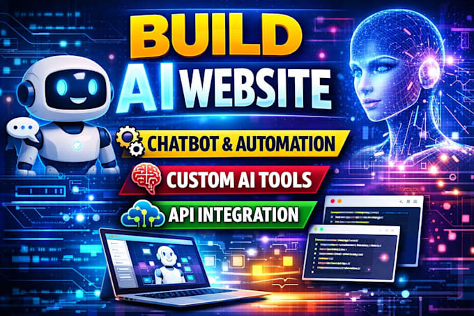 build ai website with chatbot, automation, custom ai tools and api integration