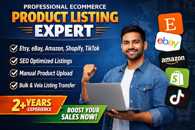 upload and create product listings for ecommerce platforms