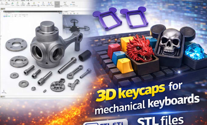 design 3d keycaps for mechanical keyboards stl files