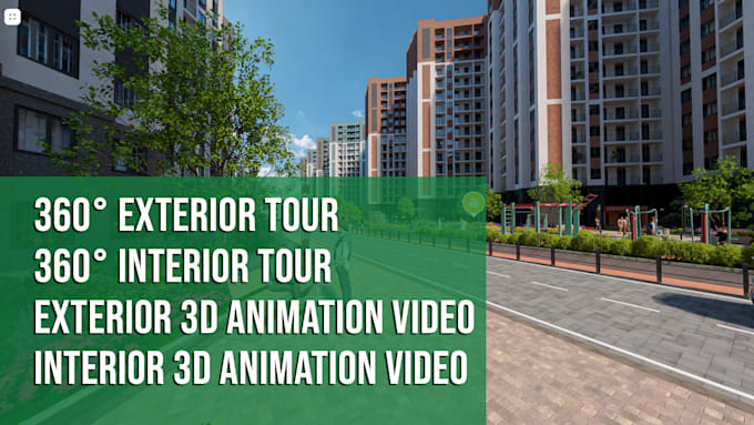 create 3d model and render exterior, interior, 360 virtual