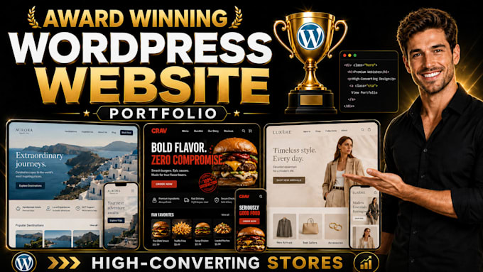 create wordpress website design, redesign, ecommerce website development