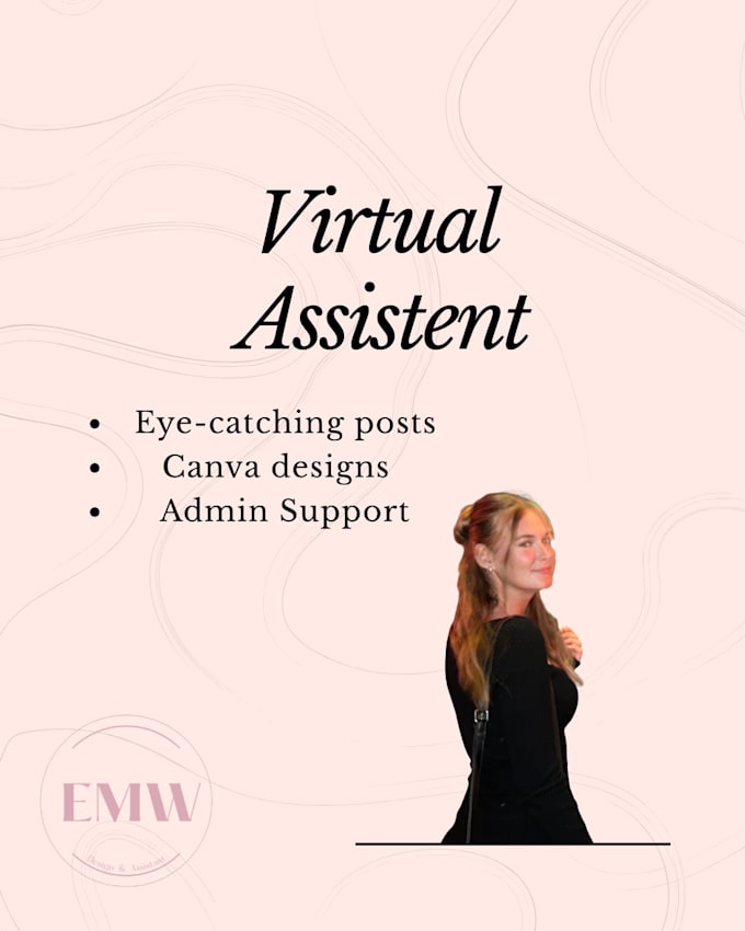 be your virtual assistant for admin and social media designs