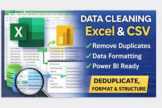 do data analysis excel clean duplicate format structure