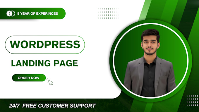 design wordpress landing page with elementor