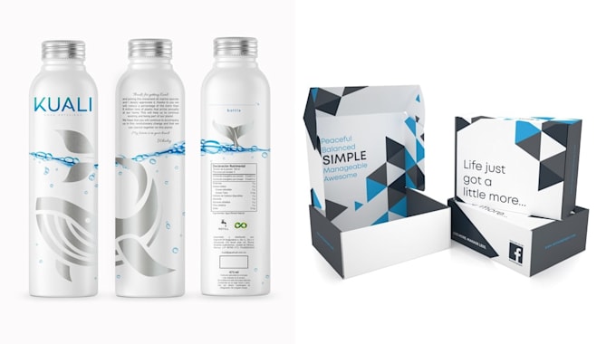 design modern can, bottle packaging, drink packaging with 3d mockup