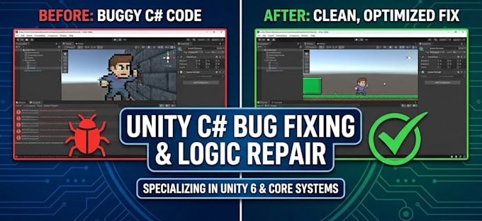 fix unity 2d game bugs and c sharp code errors