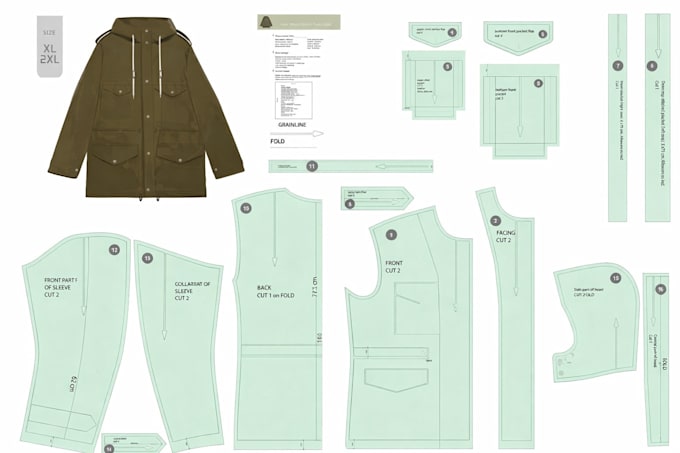 do professional sewing pattern grading and size adjustment for any clothing