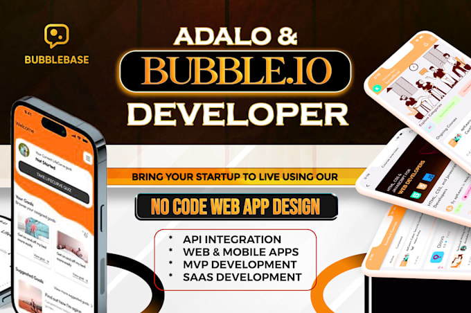 Do bubble io adalo app bubbleio developer glide flutterflow web app ...