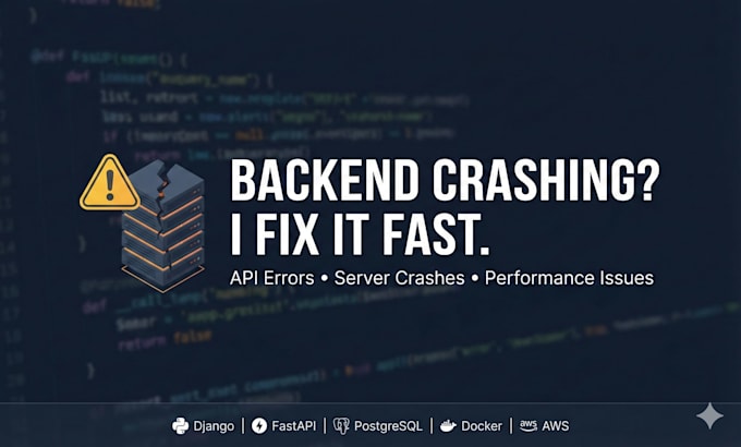 fix critical backend errors, crashes, or performance issues
