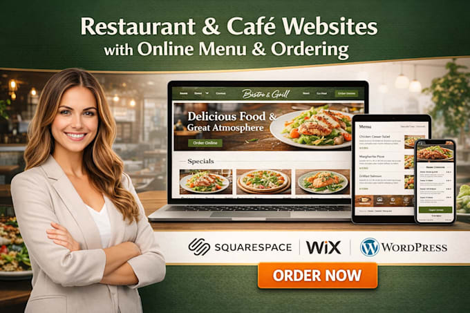 squarespace food restaurant menu dinning website online ordering coffee website