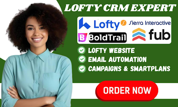 setup lofty crm smartplan lofty website idx follow up boss sierra interactive VA