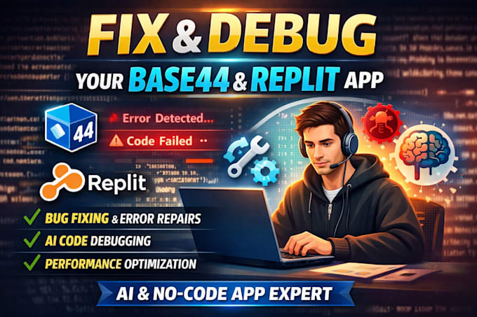 fix bugs and logic errors in your base44, replit, or no code web app