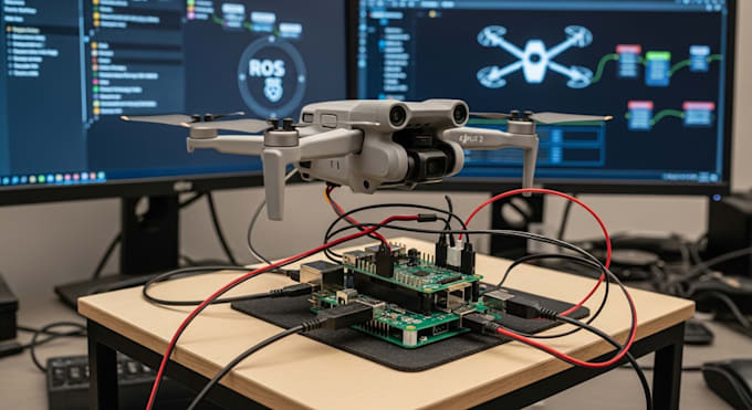 integrate dji mini 2 with raspberry pi using ros for drone and robot control