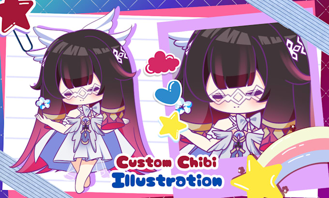 draw cute chibi anime style for avatar, stickers, or gift