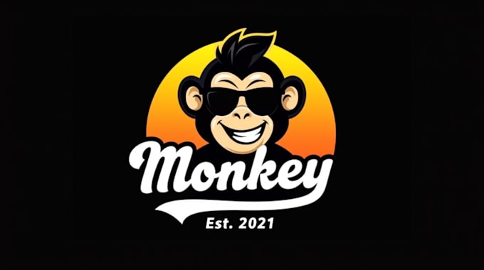 create an eye catching monkey head logo in 12 hours