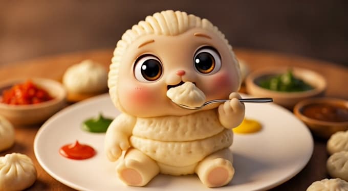 create funny 3d food animation for youtube shorts