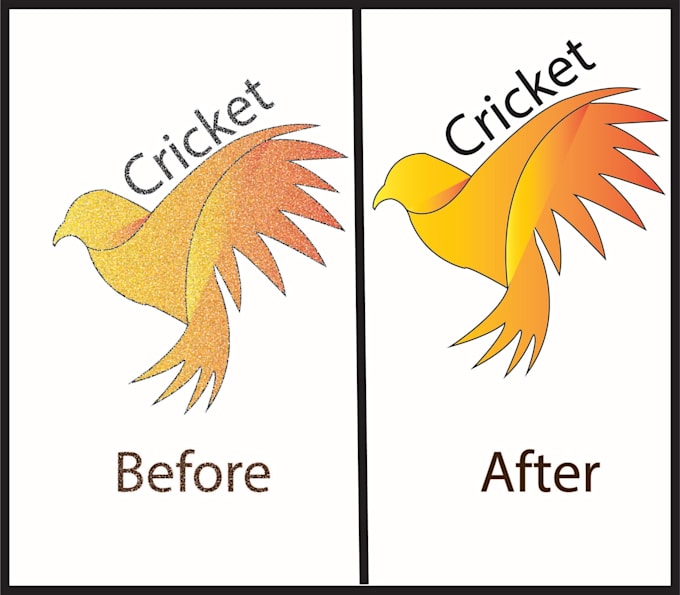 convert a low resolution of logo to vector manually