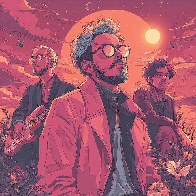 create heavy music artwork illustration